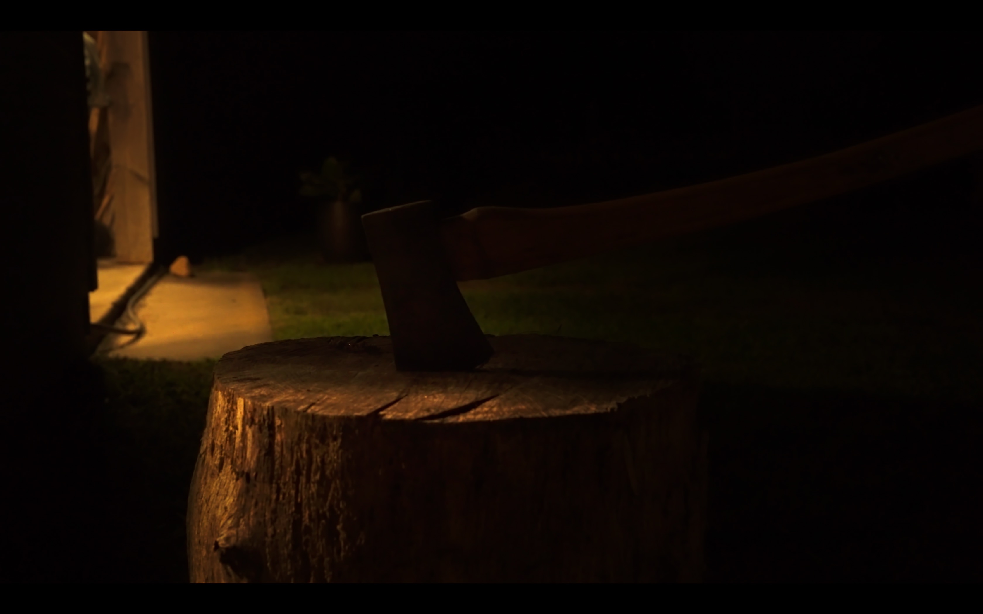 Hatchet in a stump